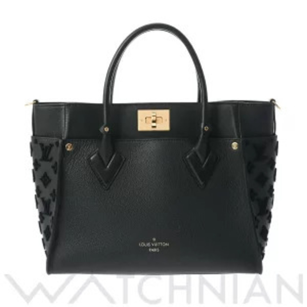 Louis Vuitton On My Side Noir Black Calf Leather Monogram Tuftage Handbag